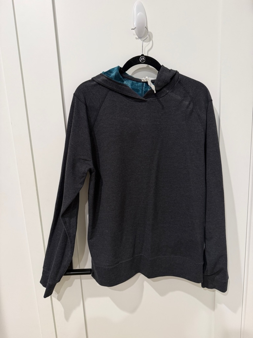 lululemon athletica Charcoal Hoodie with Teal Lined Hood